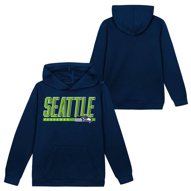slide 1 of 3, NFL Seattle Seahawks Boys' Performance Hooded Sweatshirt - L, 1 ct