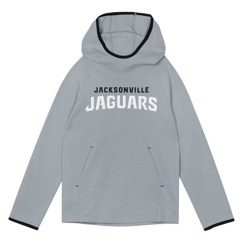slide 2 of 3, NFL Jacksonville Jaguars Boys' Gray Performance Hooded Sweatshirt - XL, 1 ct