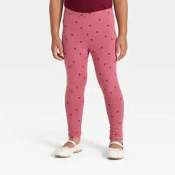 Toddler Girls' Hearts Printed Leggings - Cat & Jack™ Rose Pink 3T