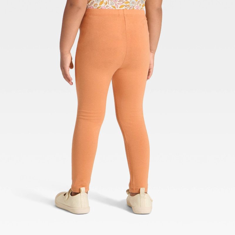 slide 3 of 3, Toddler Girls' Solid Leggings - Cat & Jack™ Copper Orange 18M, 1 ct
