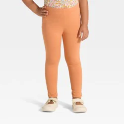 Toddler Girls' Solid Leggings - Cat & Jack™ Copper Orange 4T