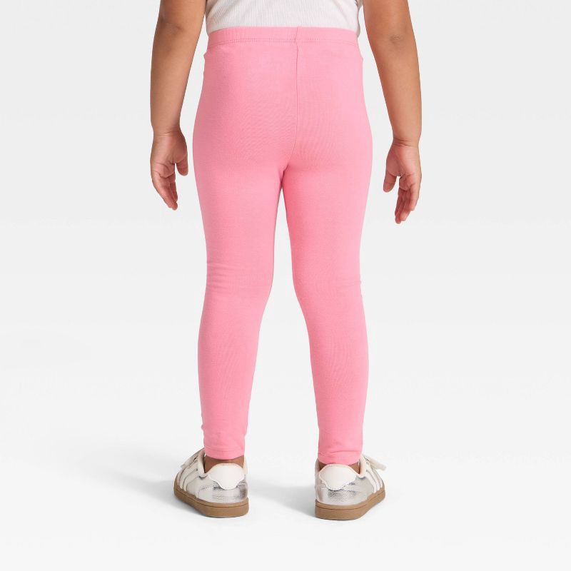 slide 2 of 3, Toddler Girls' Solid Leggings - Cat & Jack™ Medium Pink 3T, 1 ct