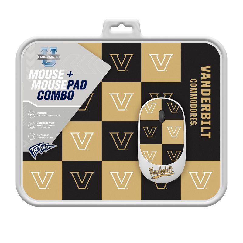 slide 2 of 3, NCAA Vanderbilt Commodores Mouse and Mousepad Set, 1 ct