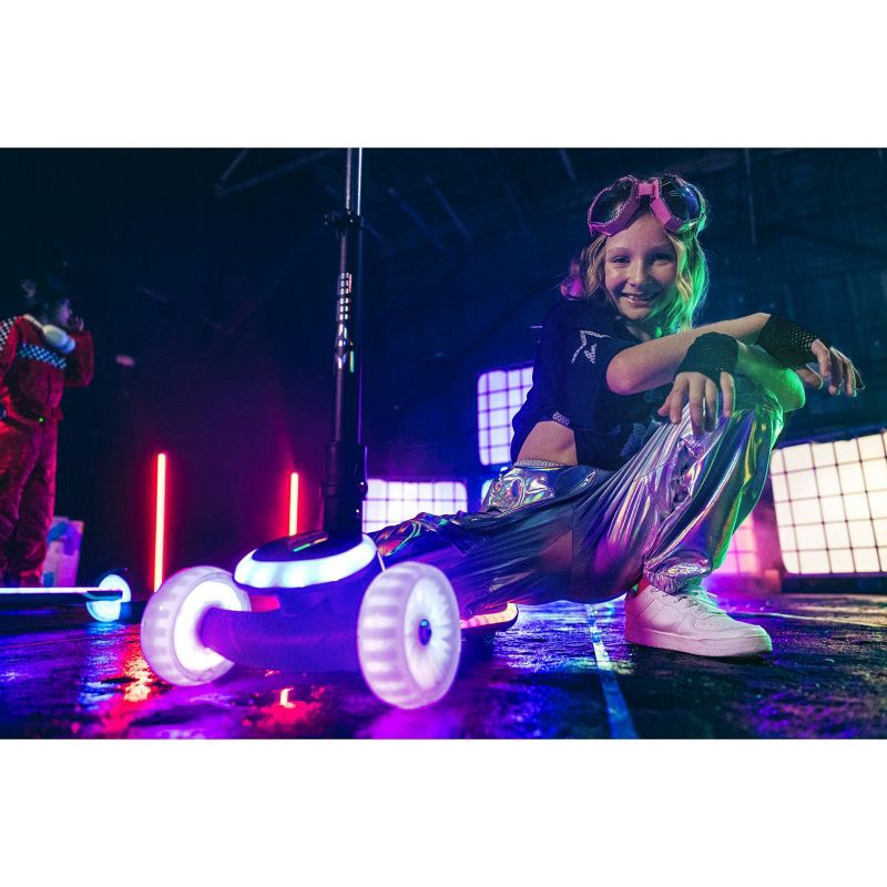 slide 4 of 12, Melo Beam 3 Wheel Kick Scooter with Light Up Wheels - Black, 1 ct