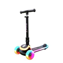 Melo Beam 3 Wheel Kick Scooter with Light Up Wheels - Black