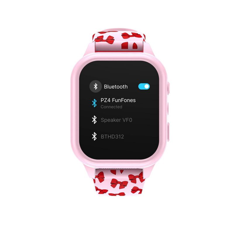 slide 14 of 24, PlayZoom Kids' Smart Watch and Bluetooth Headphone Bundle Gift Set - Pink/Red Bow, 1 ct