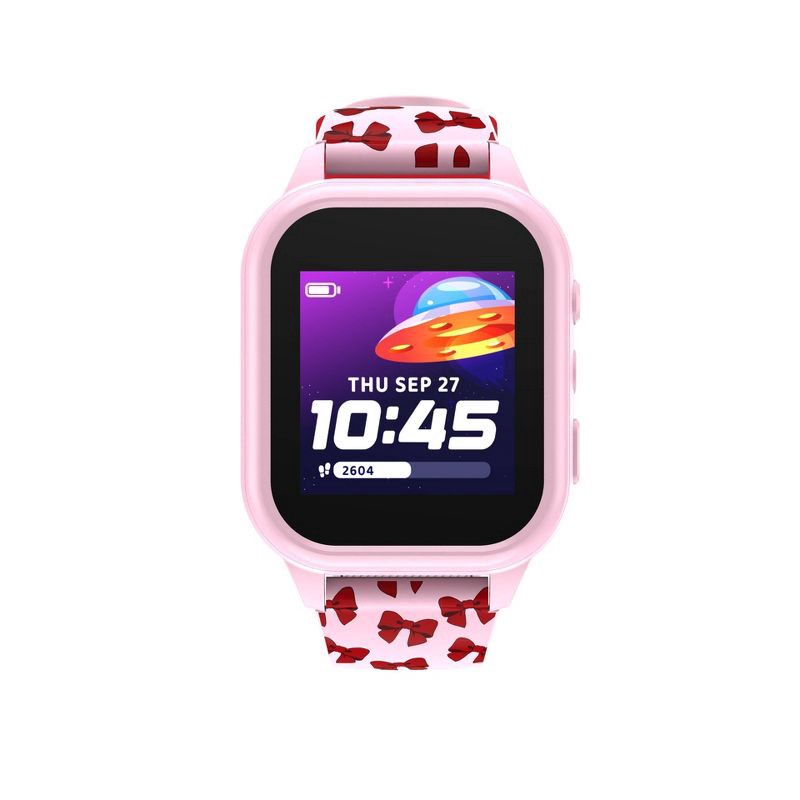 slide 16 of 24, PlayZoom Kids' Smart Watch and Bluetooth Headphone Bundle Gift Set - Pink/Red Bow, 1 ct