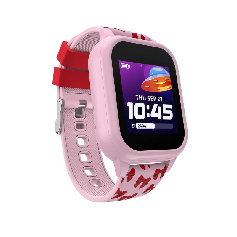 slide 23 of 24, PlayZoom Kids' Smart Watch and Bluetooth Headphone Bundle Gift Set - Pink/Red Bow, 1 ct