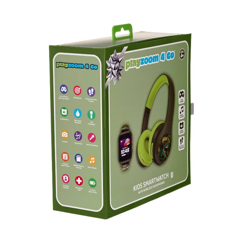 slide 2 of 25, PlayZoom Kids' Smart Watch and Bluetooth Headphone Bundle Gift Set - Dinosaur, 1 ct