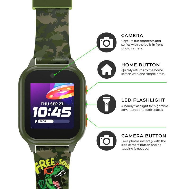 slide 7 of 25, PlayZoom Kids' Smart Watch and Bluetooth Headphone Bundle Gift Set - Dinosaur, 1 ct