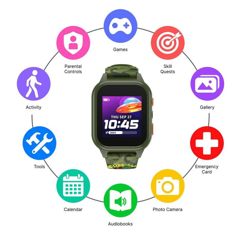 slide 8 of 25, PlayZoom Kids' Smart Watch and Bluetooth Headphone Bundle Gift Set - Dinosaur, 1 ct