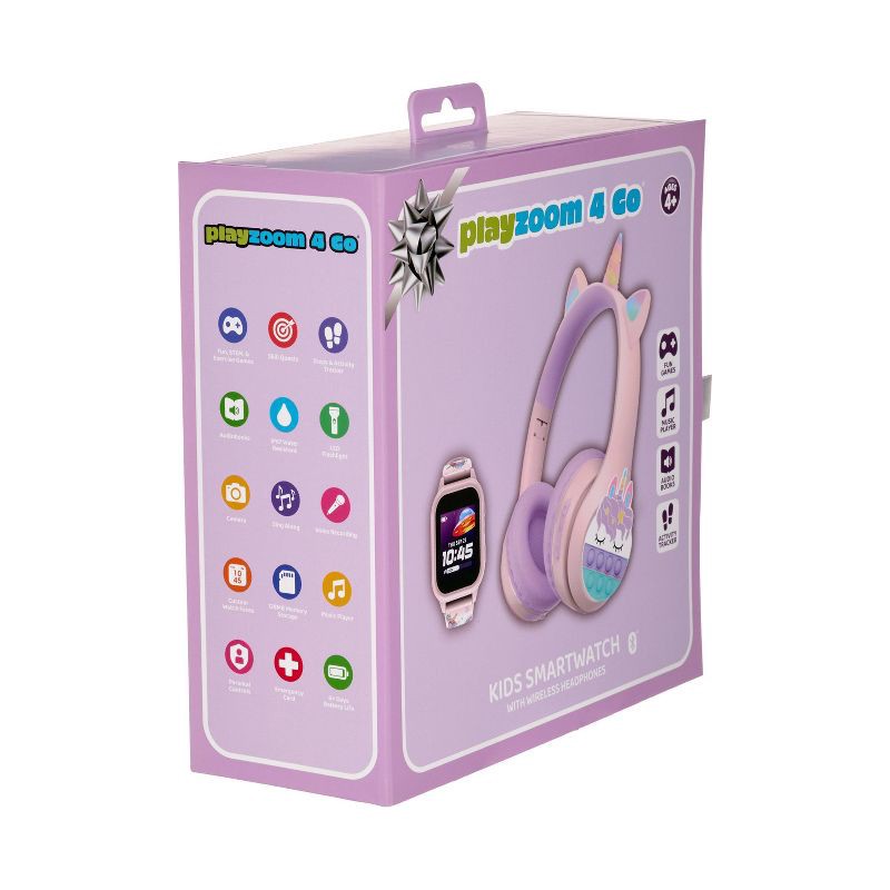 slide 2 of 25, PlayZoom Kids' Smart Watch and Bluetooth Headphone Bundle Gift Set - Unicorn, 1 ct
