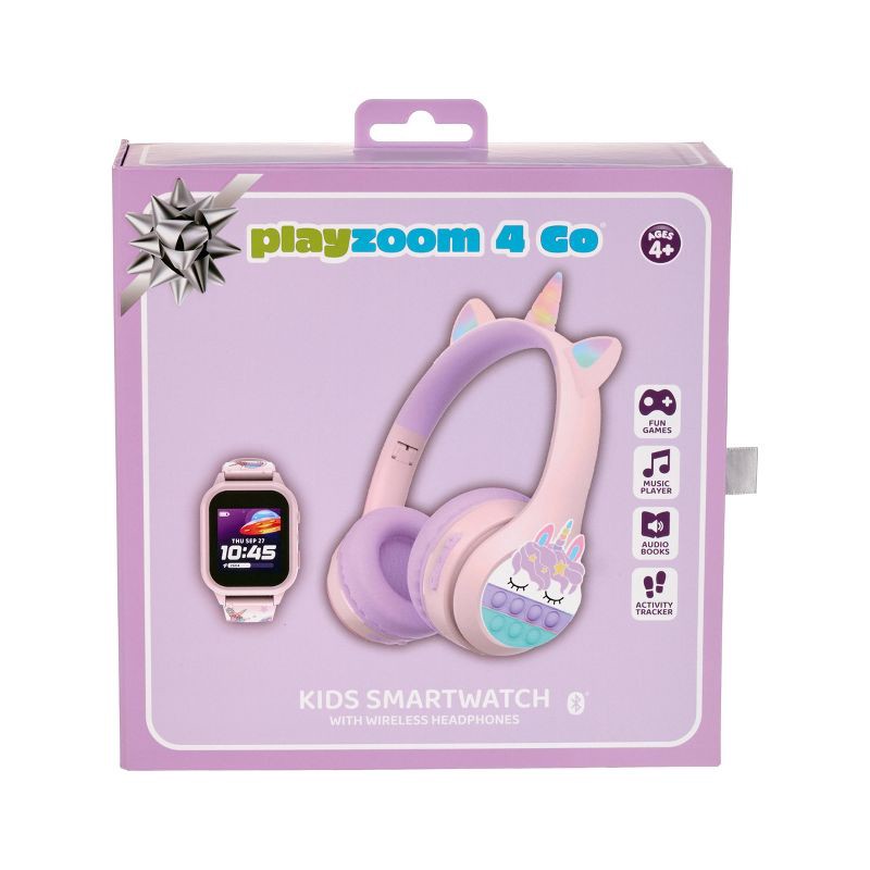 slide 25 of 25, PlayZoom Kids' Smart Watch and Bluetooth Headphone Bundle Gift Set - Unicorn, 1 ct