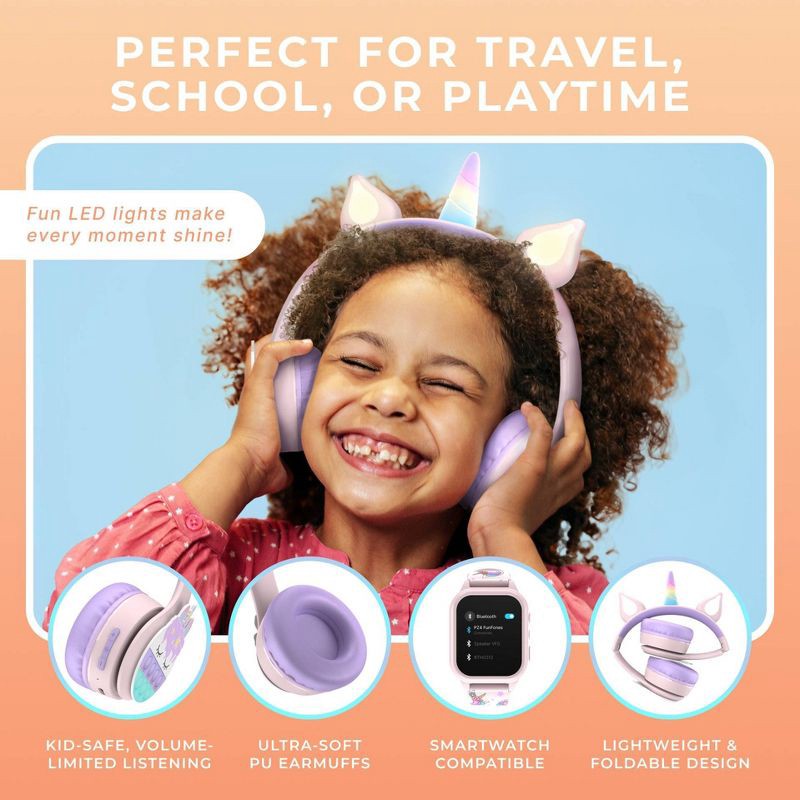 slide 8 of 25, PlayZoom Kids' Smart Watch and Bluetooth Headphone Bundle Gift Set - Unicorn, 1 ct