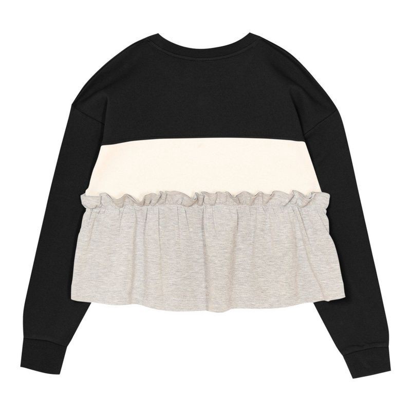 slide 3 of 3, NFL Carolina Panthers Girls' Crew Neck Fleece Sweatshirt - S, 1 ct