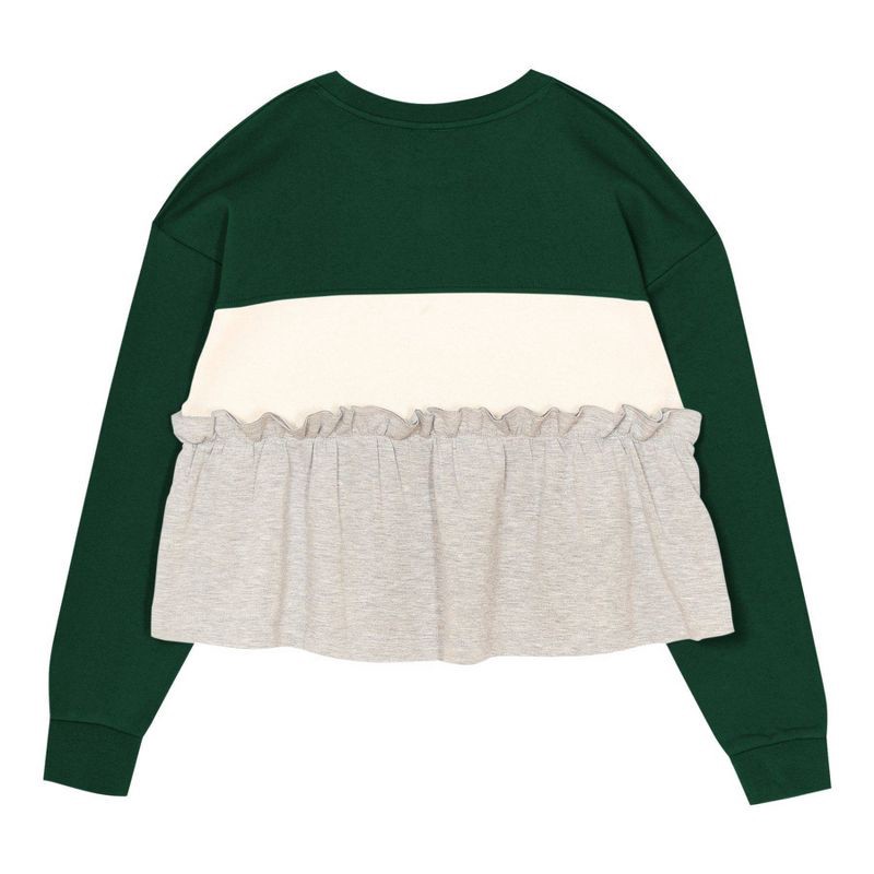 slide 2 of 3, NFL Green Bay Packers Girls' Crew Neck Fleece Sweatshirt - XL, 1 ct