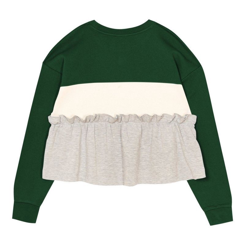 slide 3 of 3, NFL New York Jets Girls' Crew Neck Fleece Sweatshirt - L, 1 ct