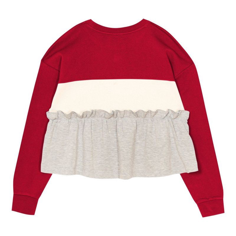 slide 2 of 3, NFL San Francisco 49ers Girls' Crew Neck Fleece Sweatshirt - XL, 1 ct