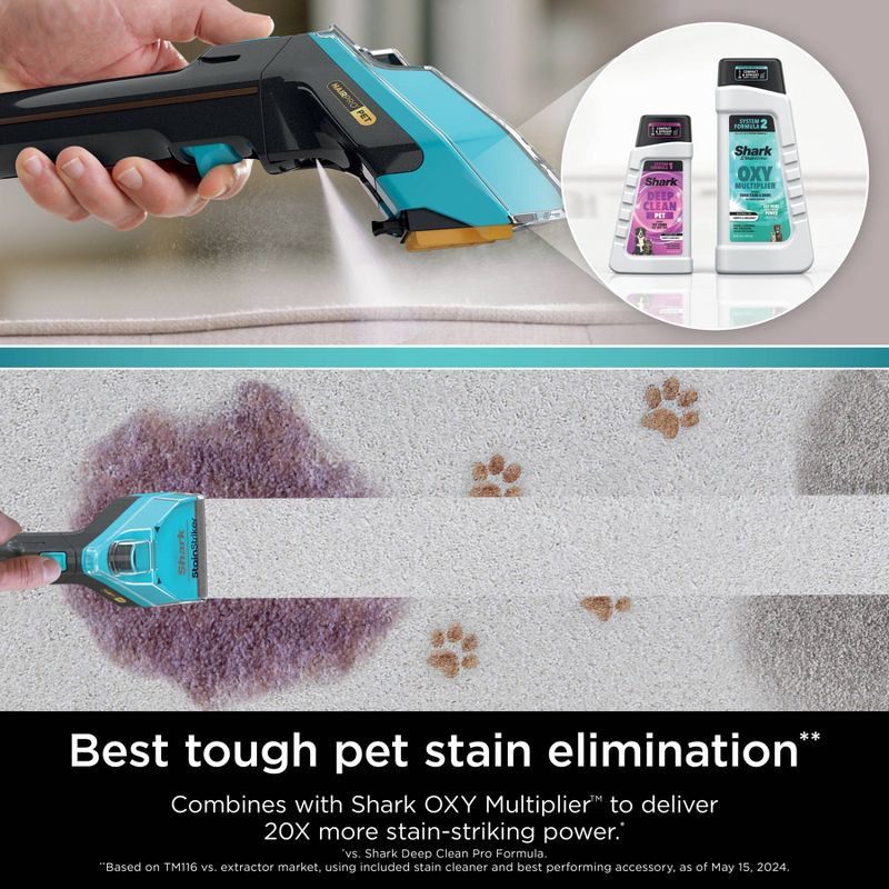 slide 3 of 5, Shark StainStriker Carpet Cleaner Pet Bundle, Includes 32oz OXY Multiplier Formula & 16oz Deep Clean Pet Formula - PXCPBUNDLE, 2 ct