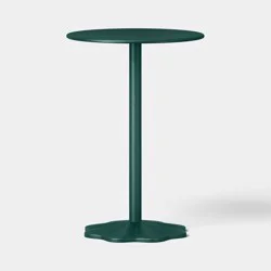 Steel Round Pedestal Accent Patio End Table Green - Room Essentials™