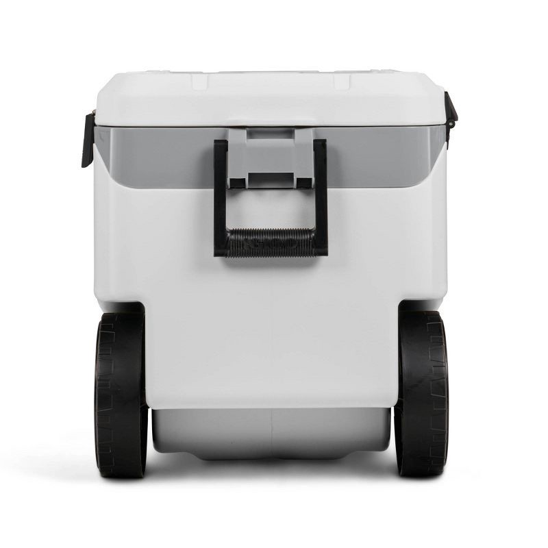 slide 6 of 14, Igloo Latitude 137 Cans 90 Quart Rolling Cooler - White: Polyethylene, Tow Handle, 137 cans, 90 qt