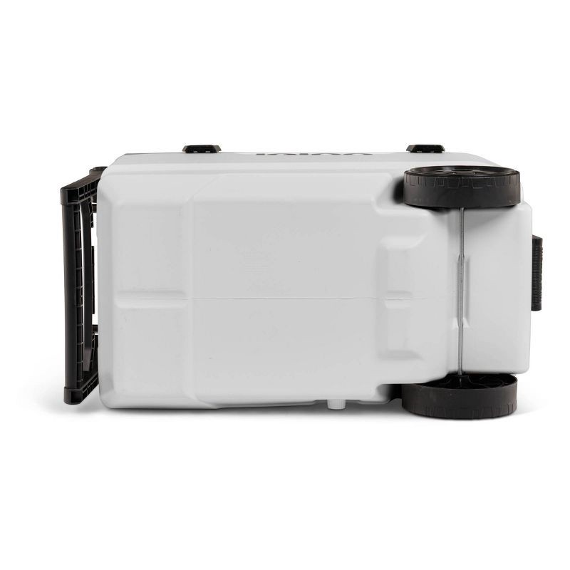 slide 10 of 14, Igloo Latitude 137 Cans 90 Quart Rolling Cooler - White: Polyethylene, Tow Handle, 137 cans, 90 qt