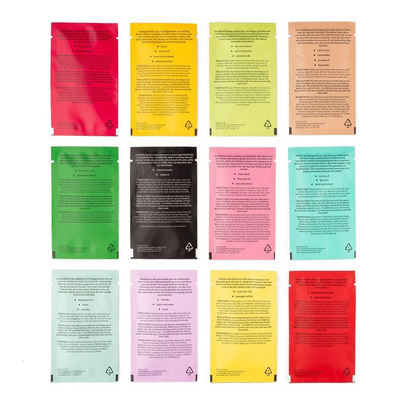 slide 7 of 7, Que Bella Advent Calendar 12 days of Masking Gift Set - 12ct/2.88 fl oz, 12 ct, 2.88 fl oz