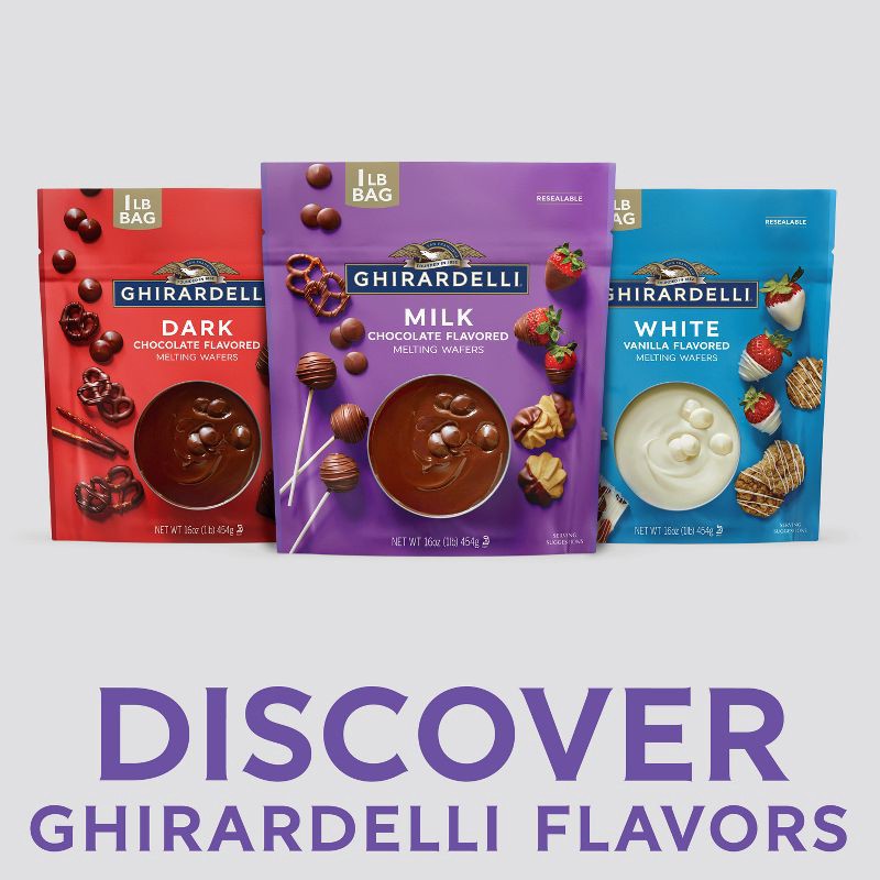 slide 3 of 6, Ghirardelli Milk Chocolate Melting Wafers - 16oz, 16 oz