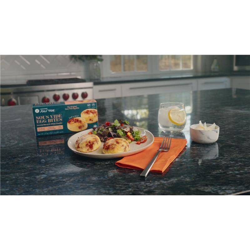 slide 3 of 5, Cuisine Solutions Signature Sous Vide Whole Egg and Uncured Bacon Egg Bites - 8.4oz/2ct, 8.4 oz, 2 ct