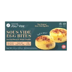 Cuisine Solutions Signature Sous Vide Whole Egg and Uncured Bacon Egg Bites - 8.4oz/2ct
