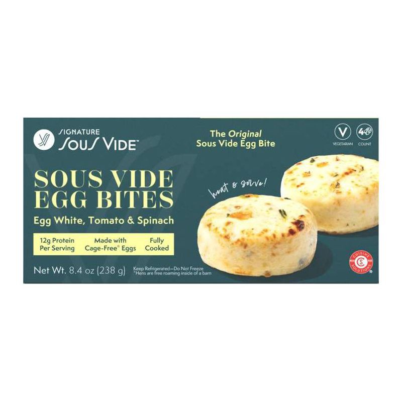 slide 1 of 4, Cuisine Solutions Signature Sous Vide Egg White and Spinach Egg Bites - 8.4oz/2ct, 8.4 oz, 2 ct