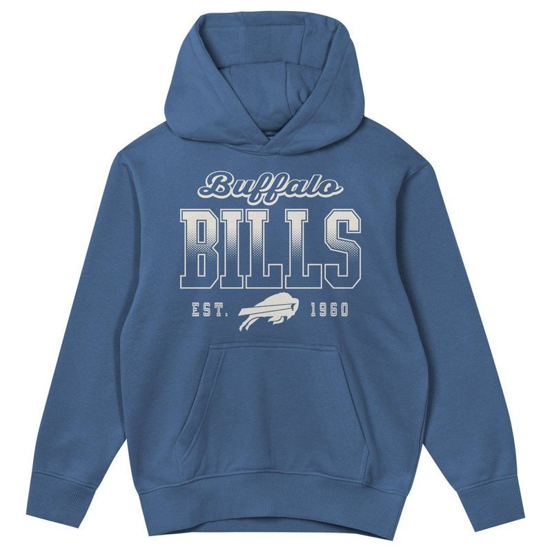 slide 2 of 3, NFL Buffalo Bills Girls' Washed Fleece Hooded Sweatshirt - M, 1 ct