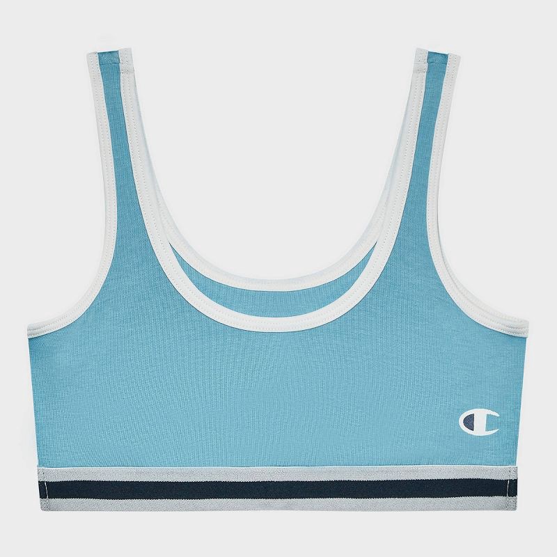 slide 2 of 3, Champion Girls' Iconic Essentials Bralette - Light Blue XL, 1 ct