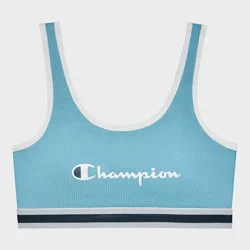Champion Girls' Iconic Essentials Bralette - Light Blue XL