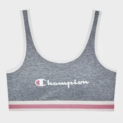 Champion Girls' Iconic Essentials Bralette - Heather Gray XL