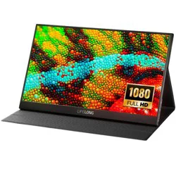 Lifelong 1920 x 1080 15.6" 1080P Portable Monitor G70-T: IPS, Built-In Speakers, 60Hz, HDMI & USB-C