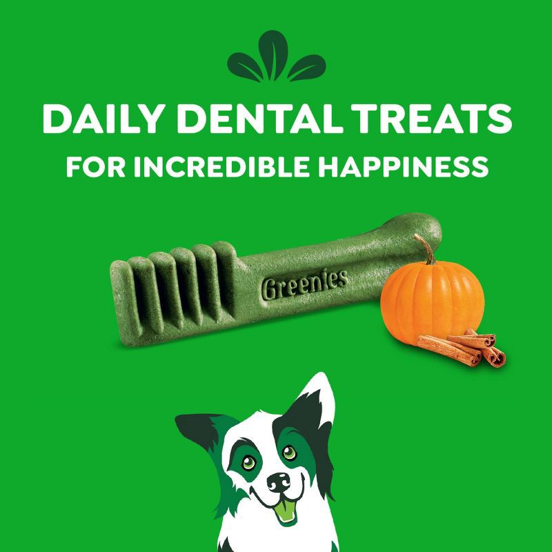 slide 7 of 11, Greenies Pumpkin Spice Flavor Large Dental and Hard Chews Dog Treats - 6oz/4ct, 4 ct; 6 oz