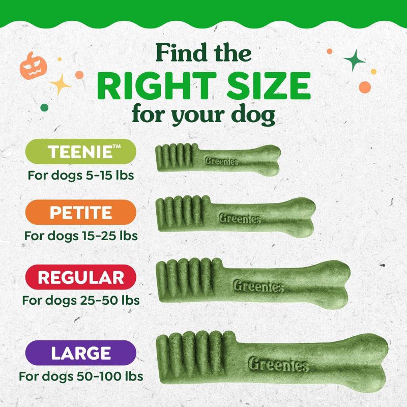 slide 10 of 12, Greenies Pumpkin Spice Flavor Regular Dental and Hard Chews Dog Treats - 6oz/6ct, 6 ct; 6 oz