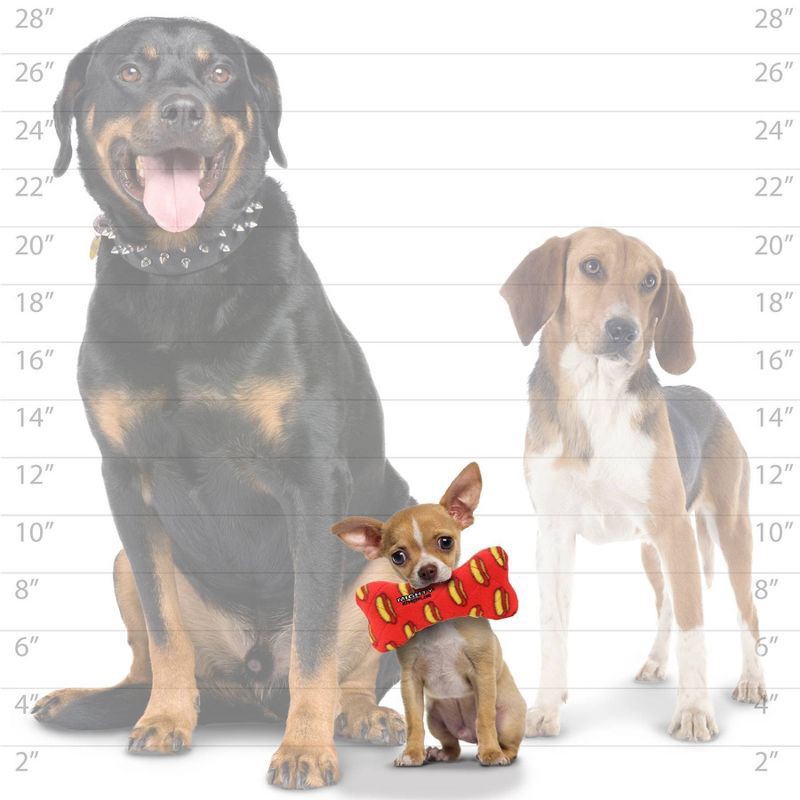 slide 3 of 3, Mighty No Stuff Bone Dog Interactive Plush Toy - Red, 1 ct