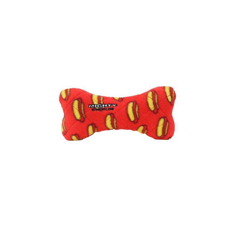 slide 1 of 3, Mighty No Stuff Bone Dog Interactive Plush Toy - Red, 1 ct