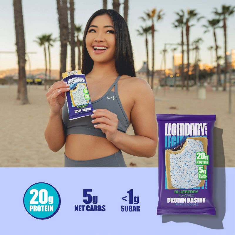 slide 4 of 6, Legendary Foods Gluten Free and Keto Friendly Protein Pastry - Blueberry - 2.2oz, 2.2 oz