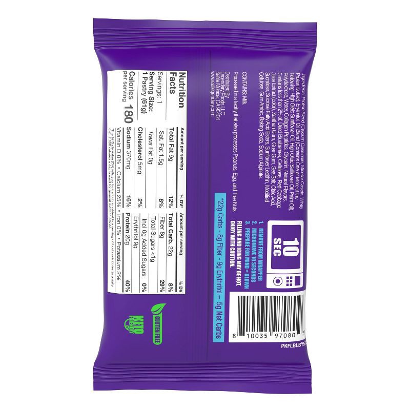 slide 6 of 6, Legendary Foods Gluten Free and Keto Friendly Protein Pastry - Blueberry - 2.2oz, 2.2 oz