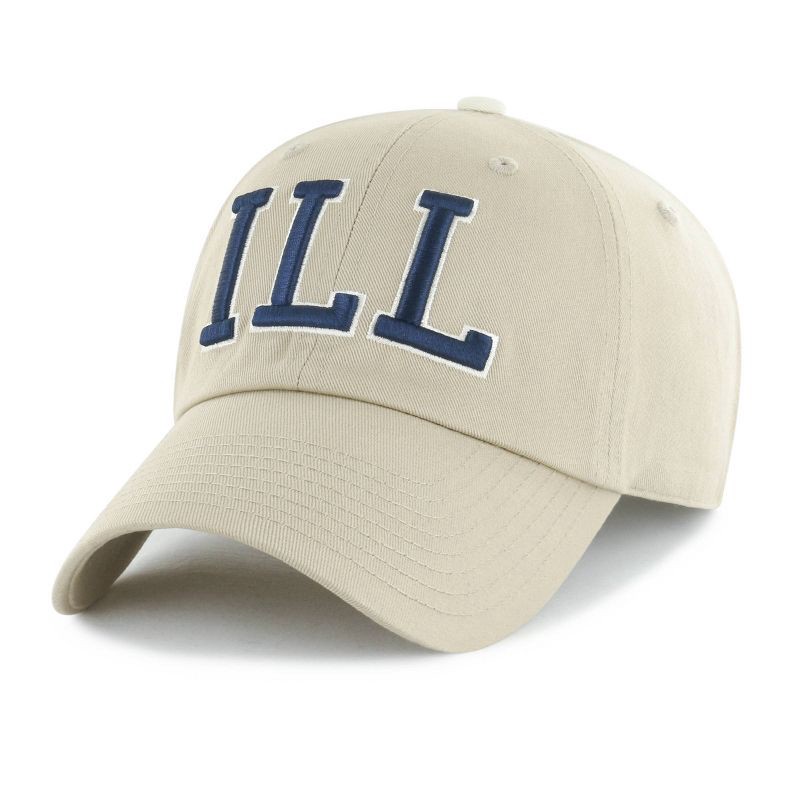 slide 1 of 3, NCAA Illinois Fighting Illini Khaki Clique Hat, 1 ct