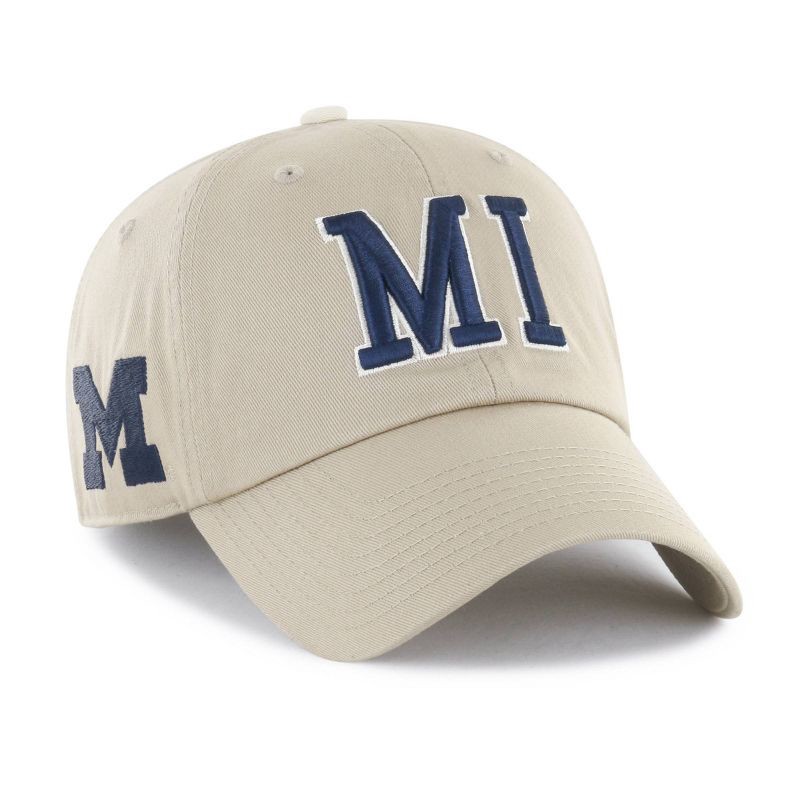 slide 2 of 3, NCAA Michigan Wolverines Khaki Clique Hat, 1 ct