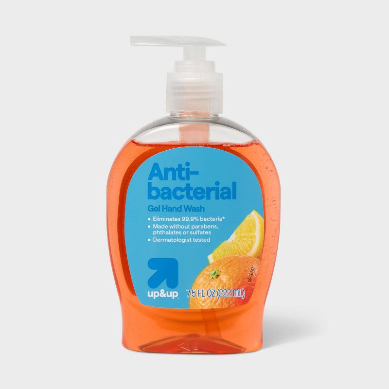 slide 1 of 3, Gel Antibacterial Hand Soap - 7.5 fl oz - up&up™, 7.5 fl oz