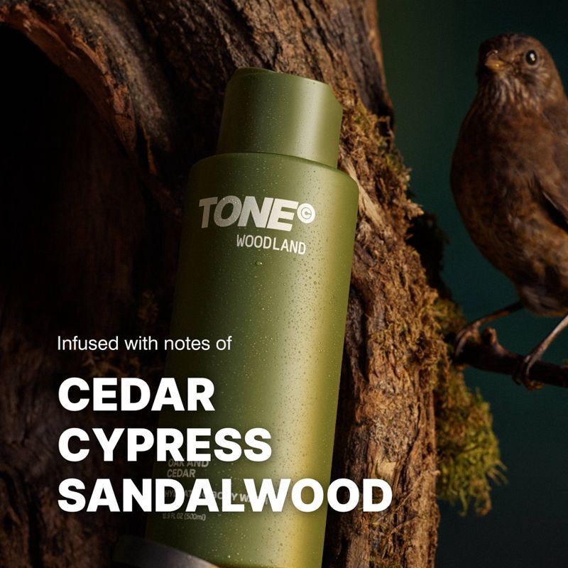 slide 3 of 7, TONE by AMP Hydrating Body Wash with Long-Lasting Fragrance - Woodland - 500ml, 500 ml