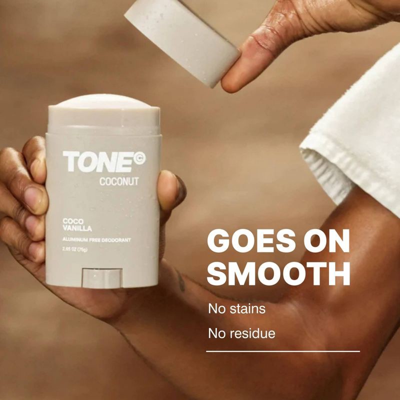 slide 5 of 6, TONE by AMP Aluminum-Free Deodorant - Coconut - 75g, 75 gram
