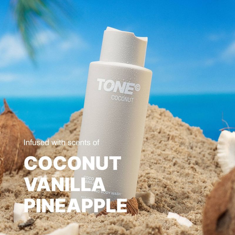 slide 3 of 8, TONE by AMP Hydrating Body Wash with Long-Lasting Fragrance - Coconut - 500ml, 500 ml