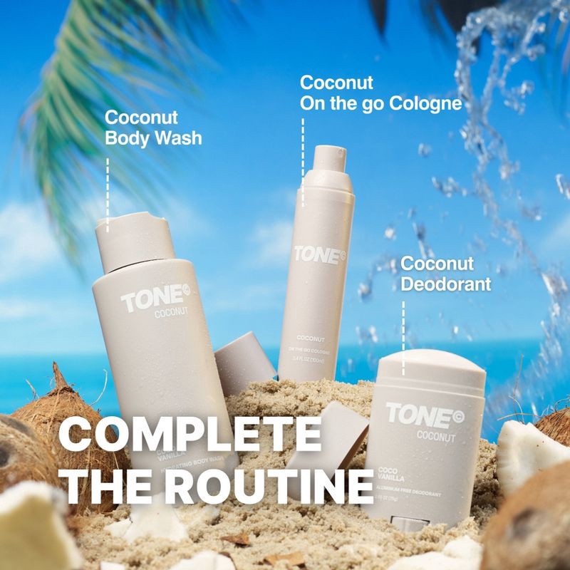 slide 7 of 8, TONE by AMP Hydrating Body Wash with Long-Lasting Fragrance - Coconut - 500ml, 500 ml