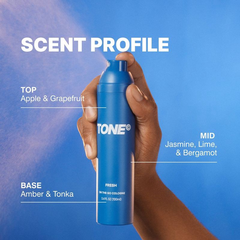 slide 5 of 7, TONE by AMP On-The-Go Cologne & Body Mist - Fresh - 100ml, 100 ml
